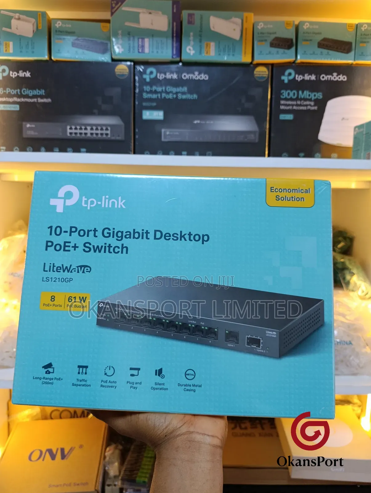 10-Port Gigabit Desktop Poe+ Switch | 8 Poe Ports 802.3af/at Ls1210gp