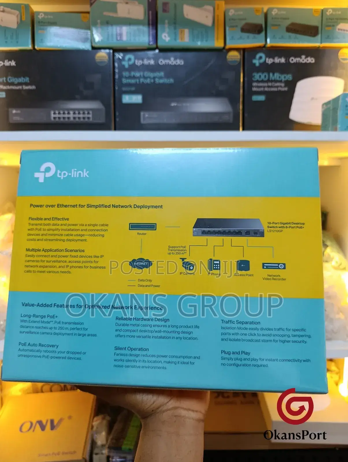 10-Port Gigabit Desktop Poe+ Switch | 8 Poe Ports 802.3af/at Ls1210gp