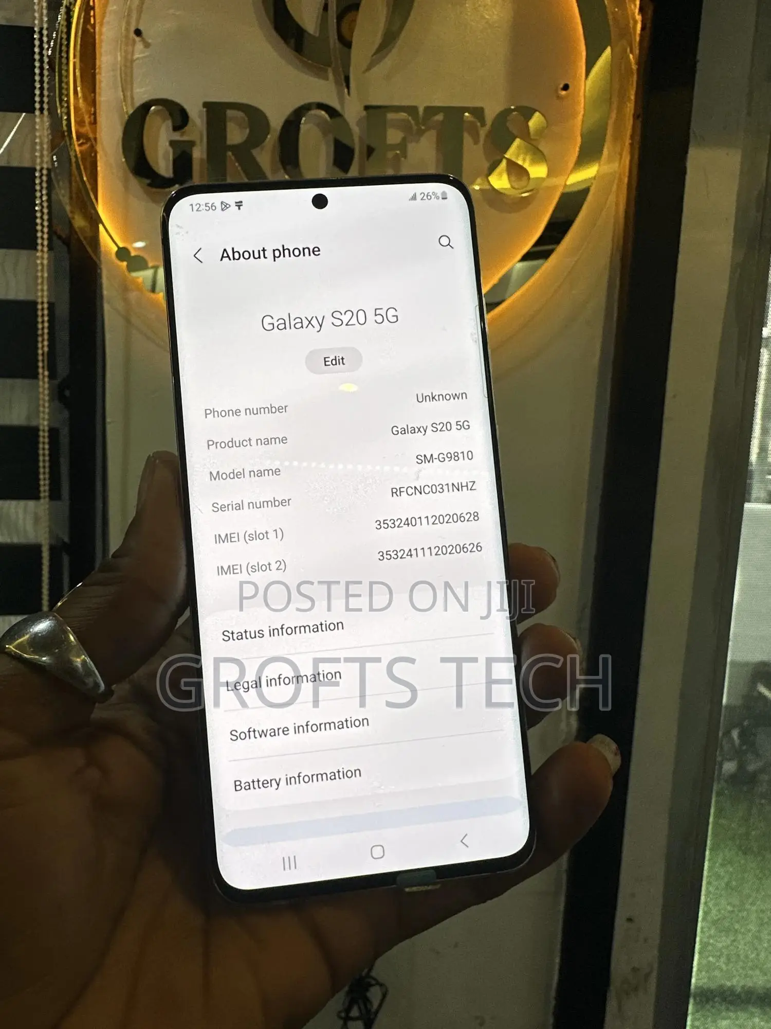 Samsung Galaxy S20 128 GB White