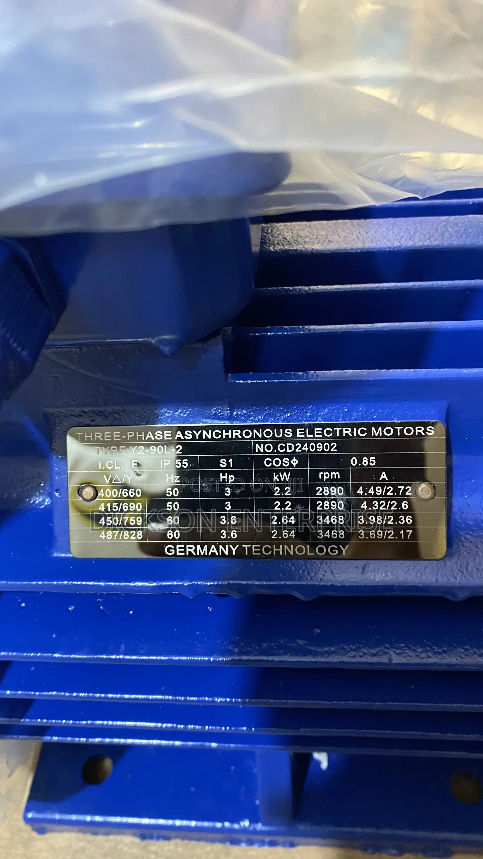 2.2kw 3hp 2890rpm Electric Motor