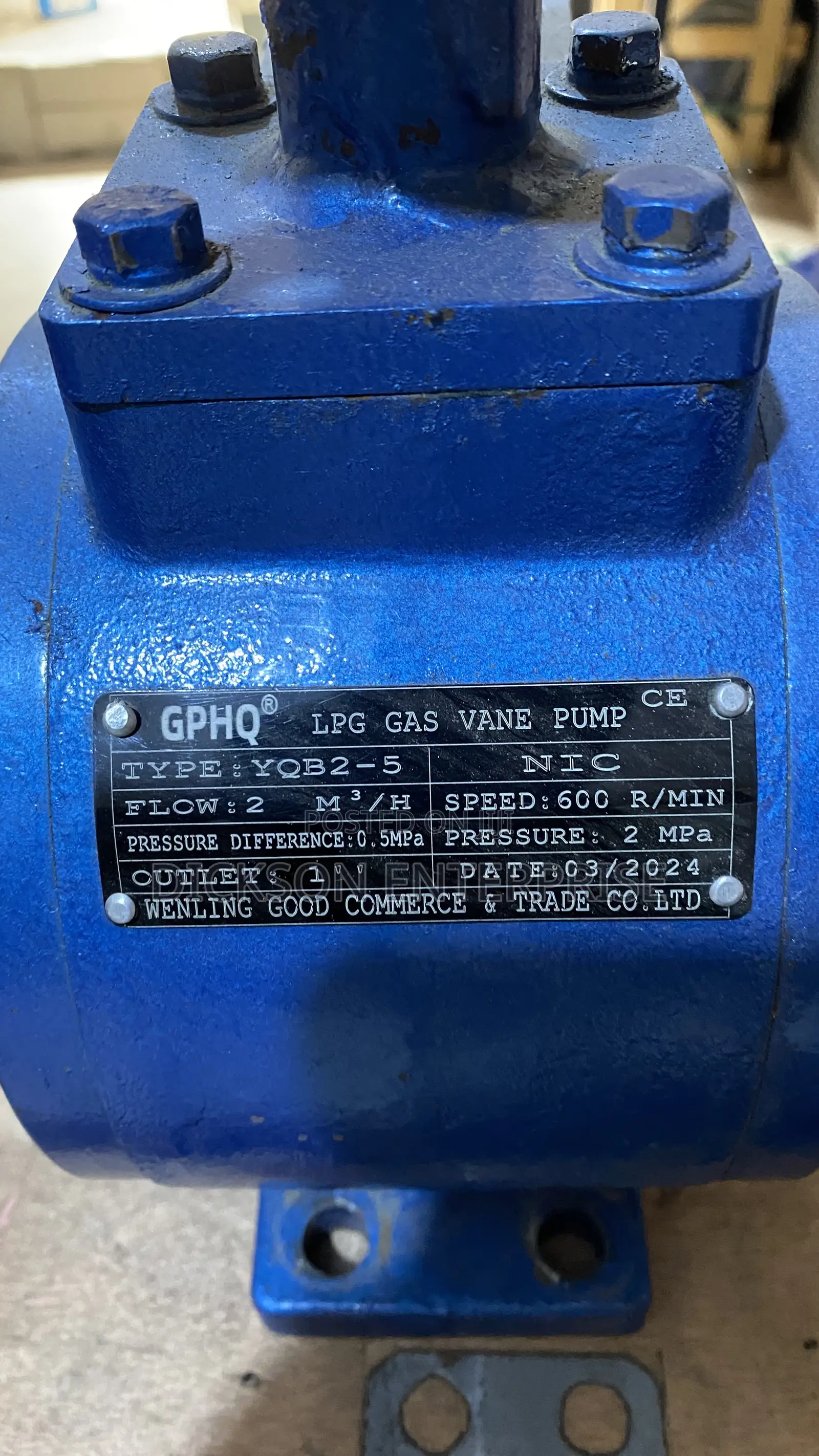 LPG Gas Vane Pump 600rpm