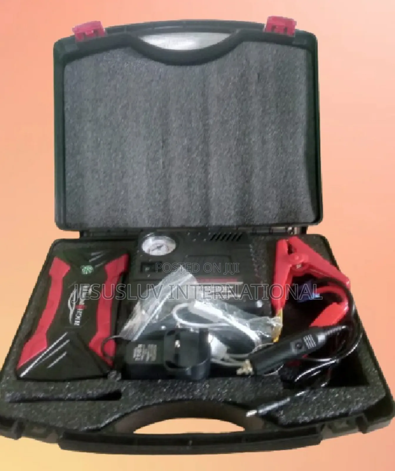 Emergency Wireless Car Jump Starter With Air Compressor for Tyre Pump