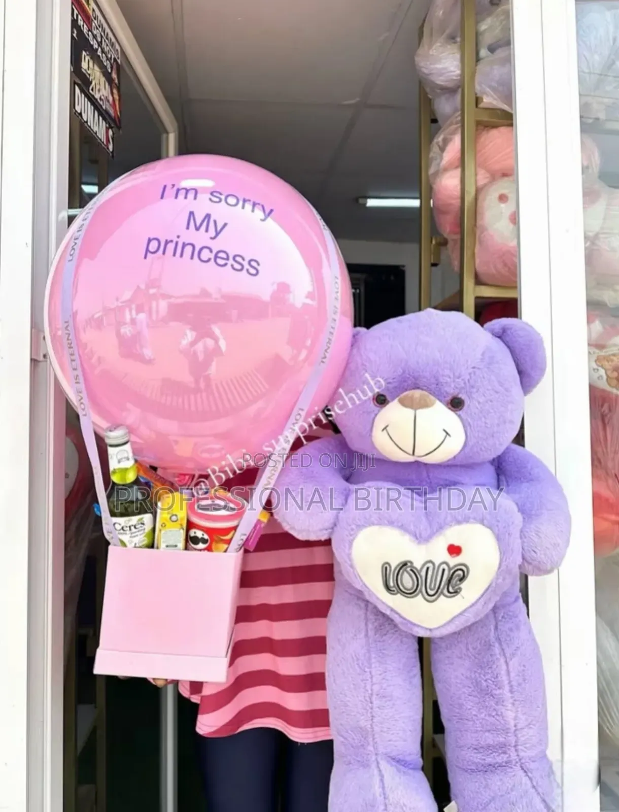 Surprise Red Teddy Bear and Gift, Lagos or Ogun
