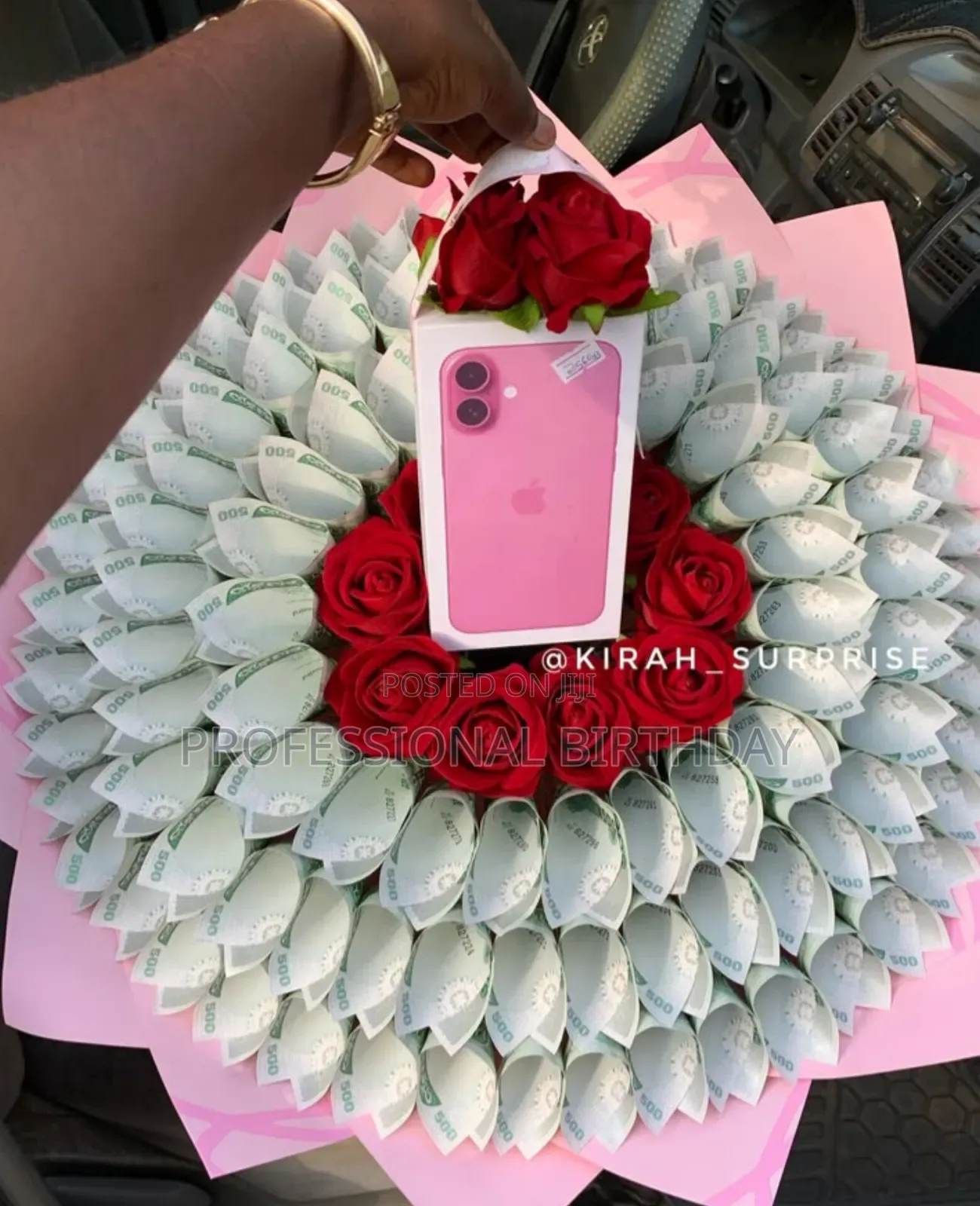 iPhone Inside Money Bouquet Lagos Decor and Surprise