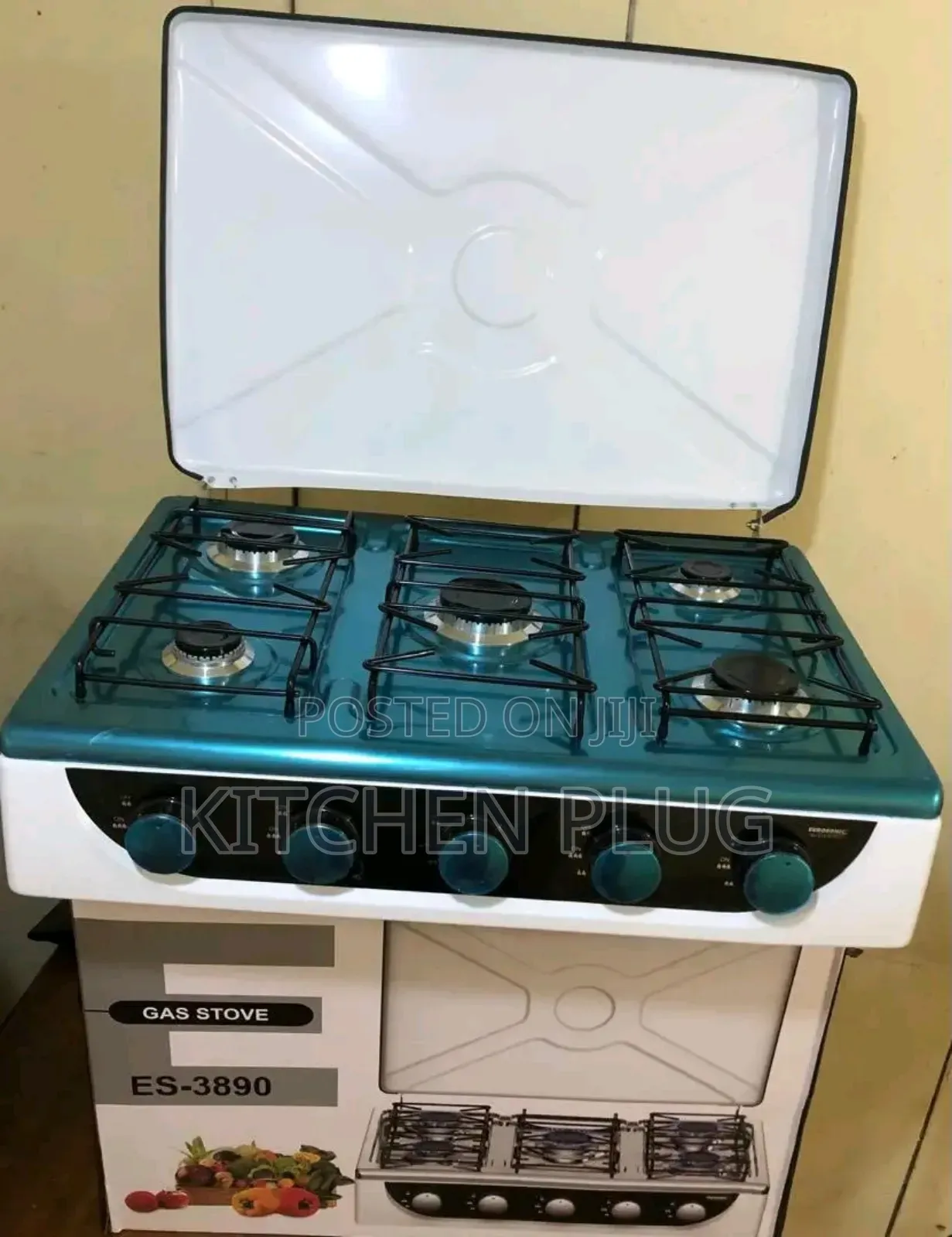 Eurosonic Es-3890 Five-Burner Gas Stove.