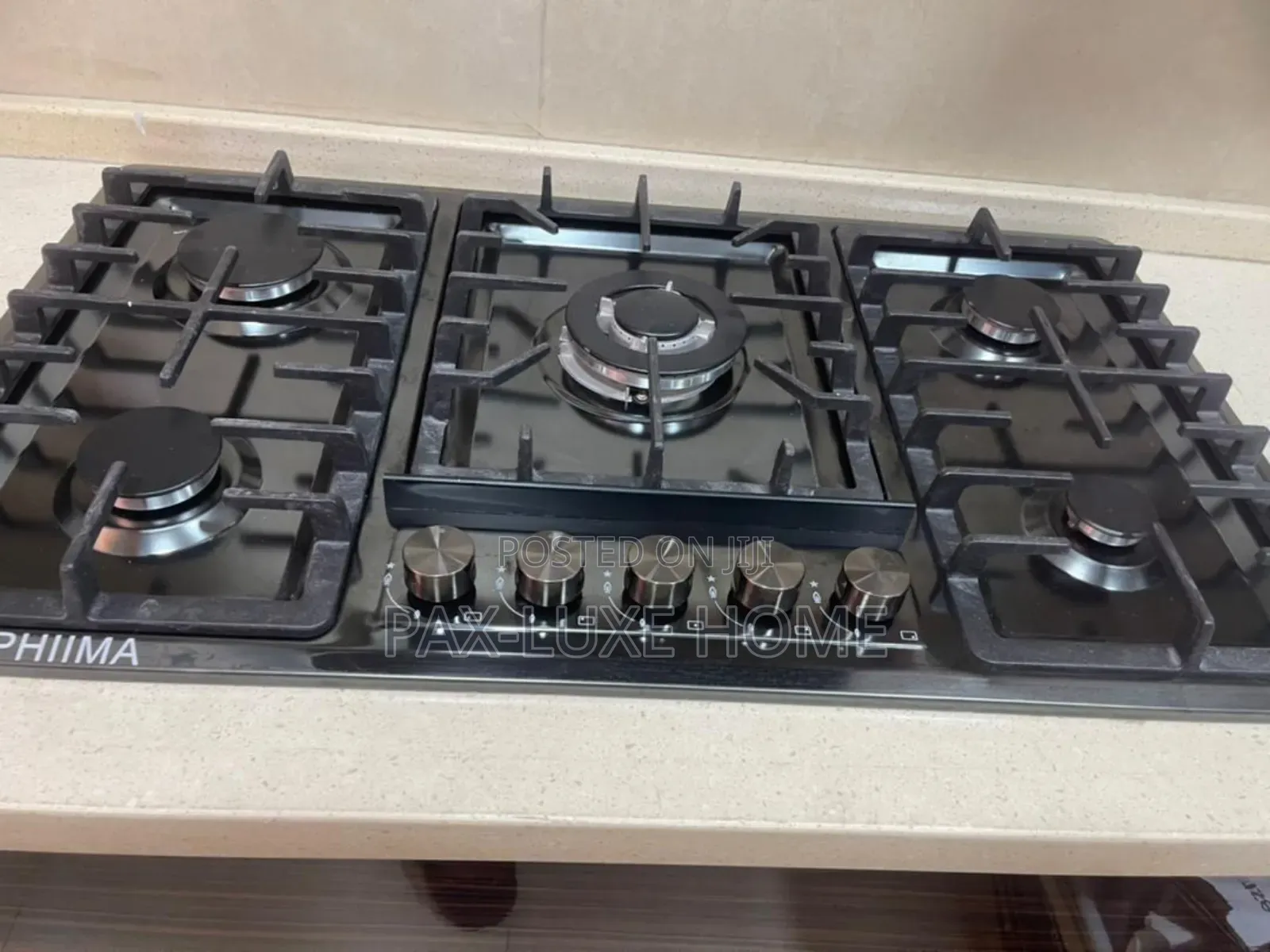 Phiima 5 Burner Black Stainless Gas Hob With Warranty