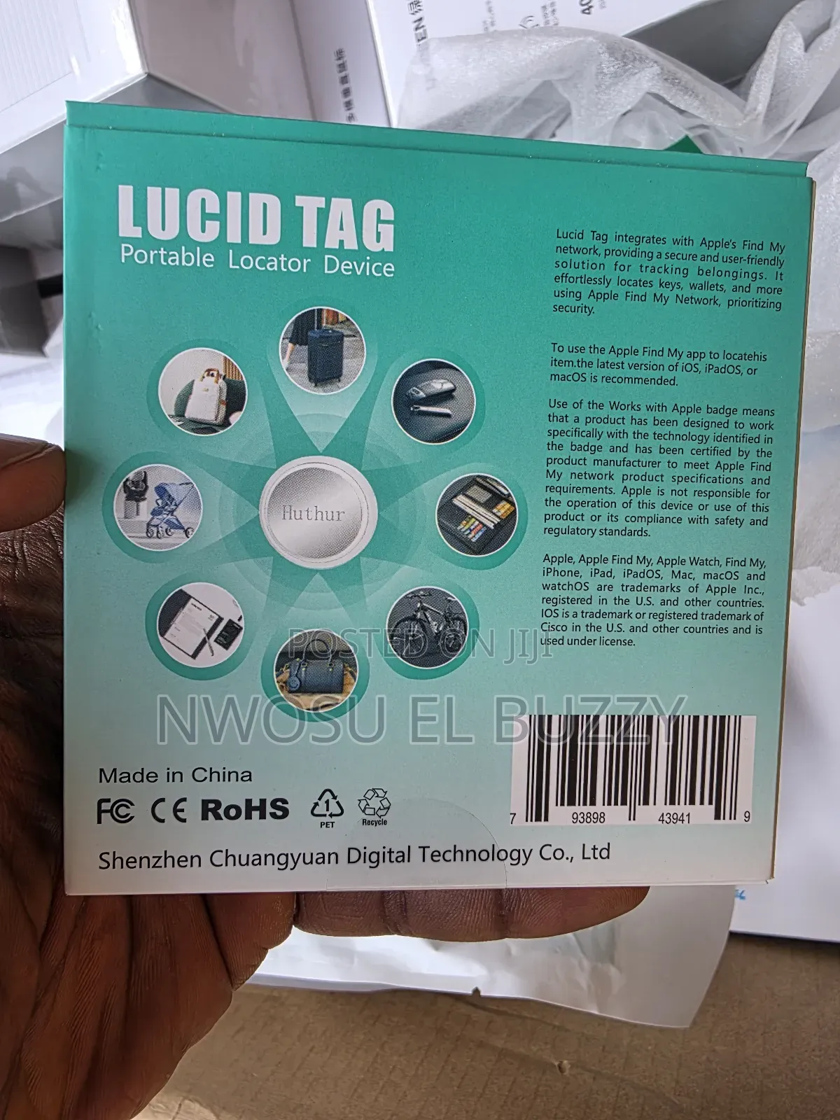 Huthur Lucid Tag Portable Locator Device Smart Tag