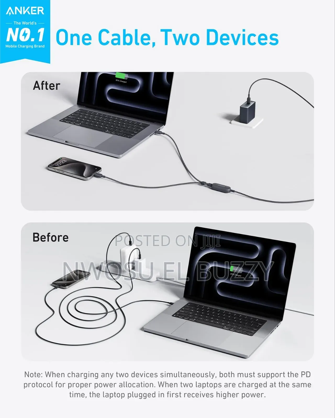Anker 2-in-1 Usb-c To Usb-c Cable