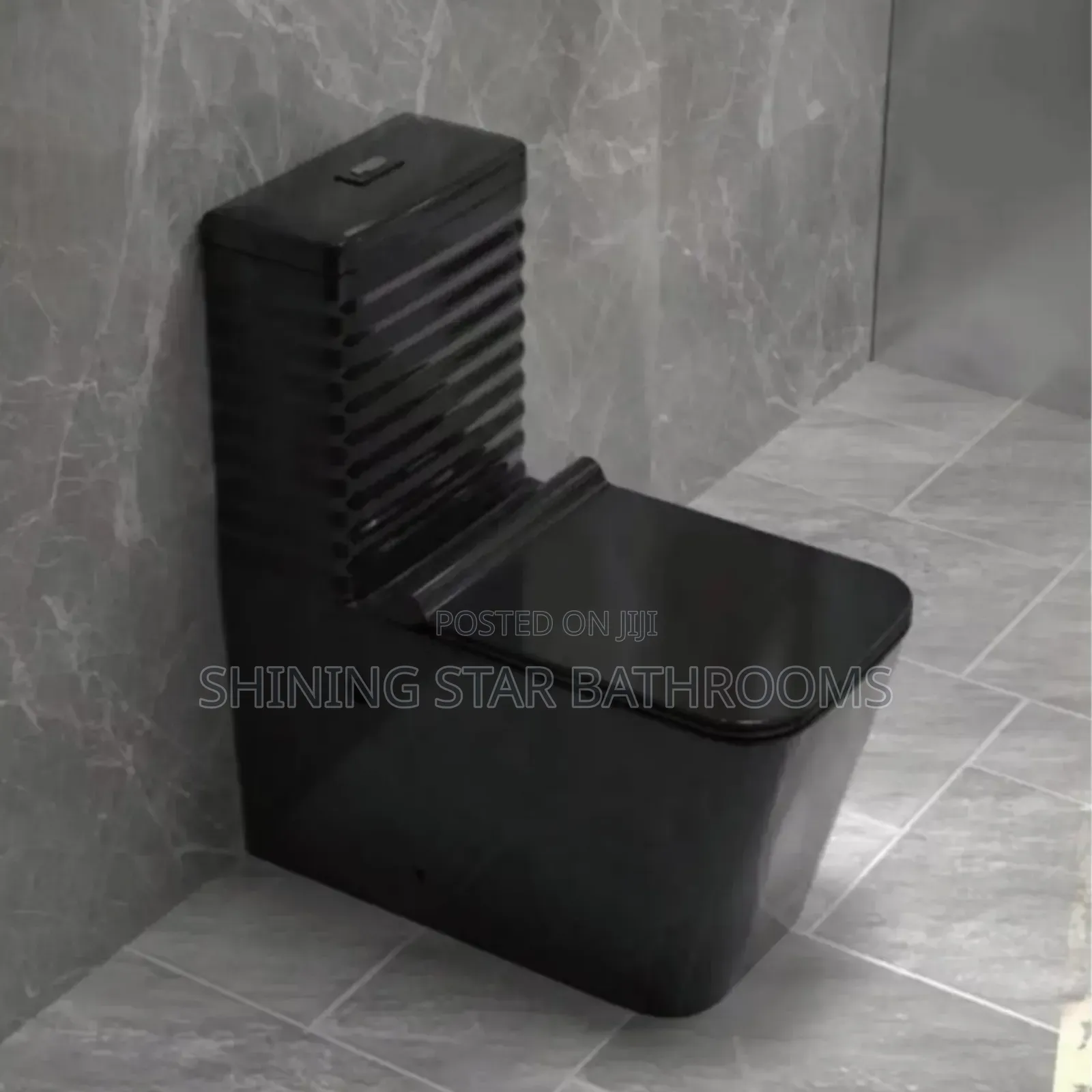 Luxury Patterned Black Toilet Set With Basin