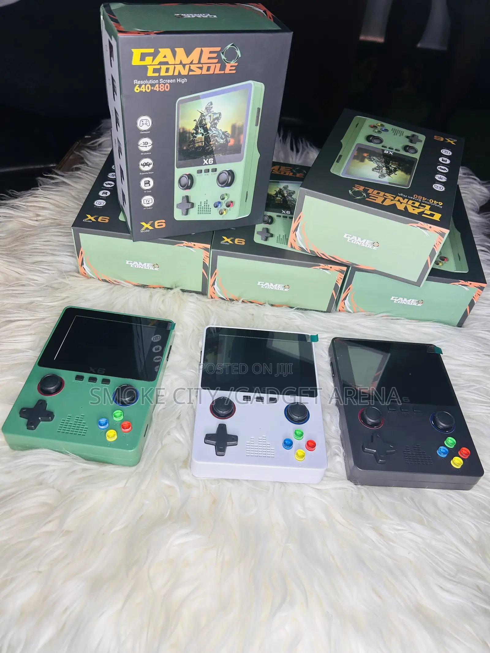 X6 Handheld Retro Game 32gb,64gb- Green,White,Black