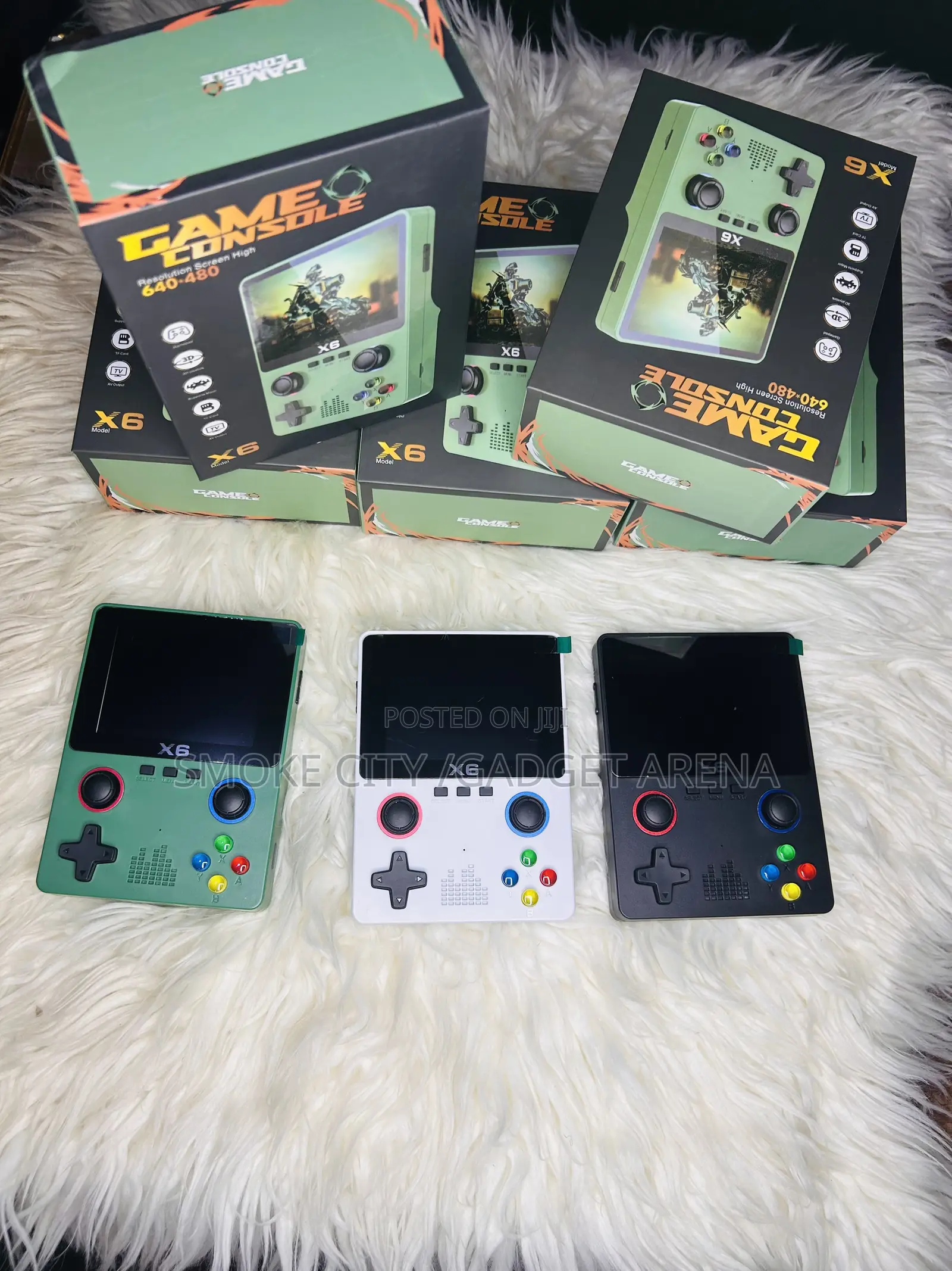 X6 Handheld Retro Game 32gb,64gb- Green,White,Black