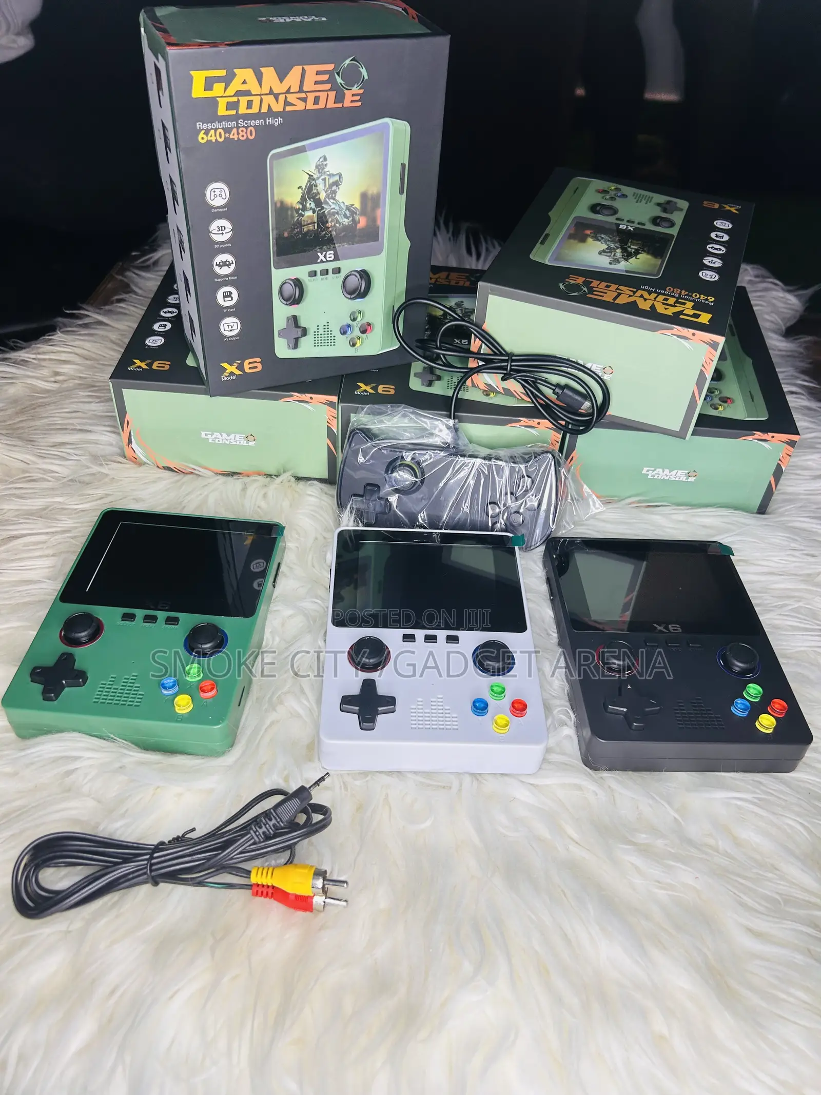 X6 Handheld Retro Game 32gb,64gb- Green,White,Black