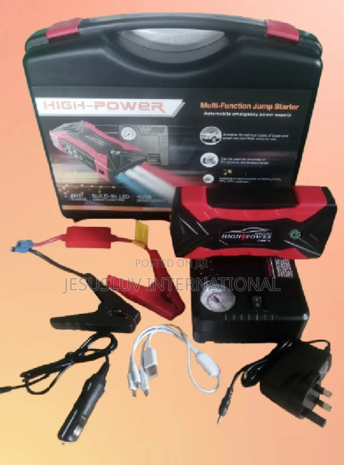 Jump Starter With Air Compressor Pump for Petrol /Gas/Diese Vehicle