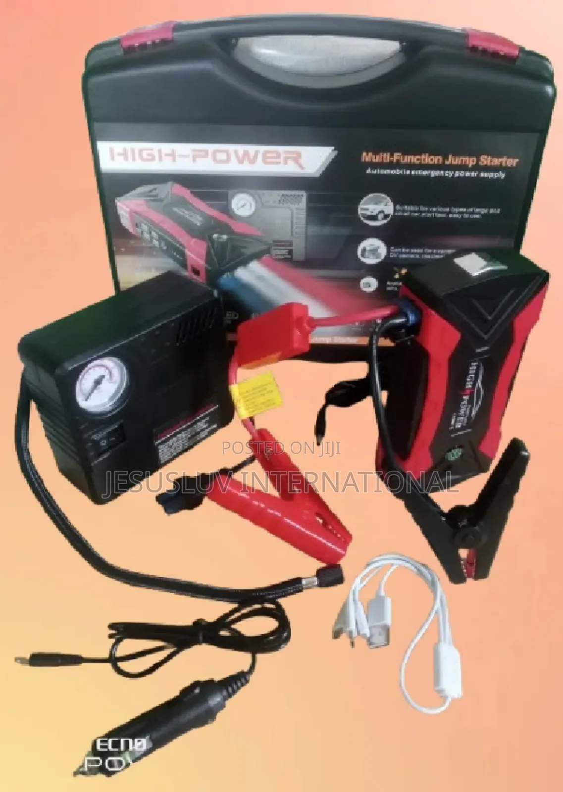 Jump Starter With Air Compressor Pump for Petrol /Gas/Diese Vehicle