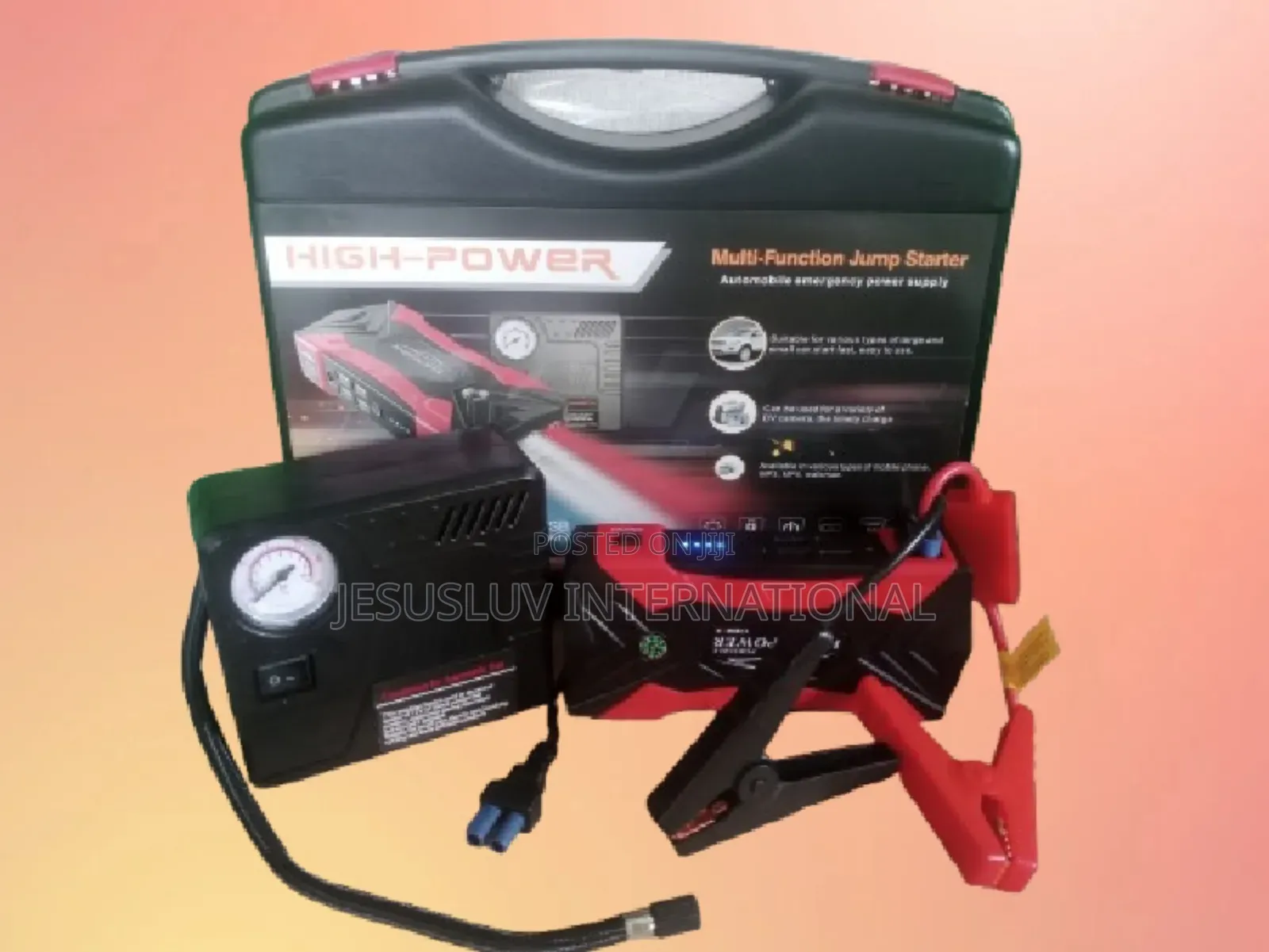 Jump Starter With Air Compressor Pump for Petrol /Gas/Diese Vehicle
