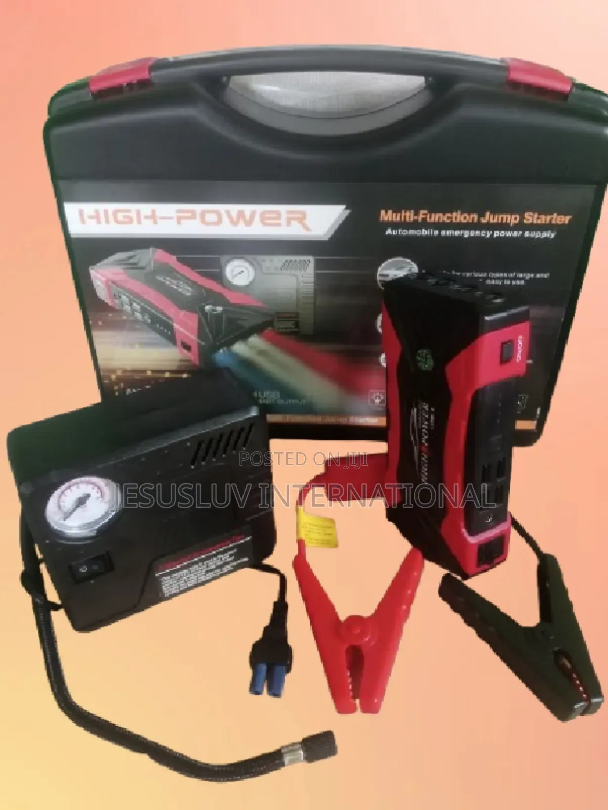 Cordless Car Jump Starter Air Tire Compressor Pump 12v/99800mah