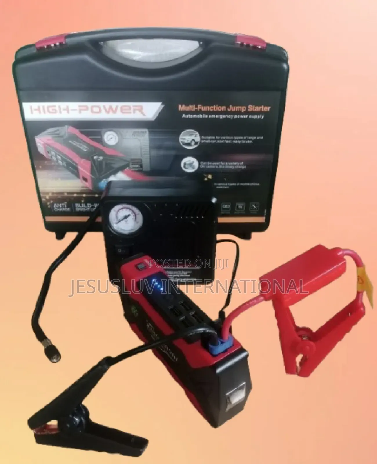 Cordless Car Jump Starter Air Tire Compressor Pump 12v/99800mah