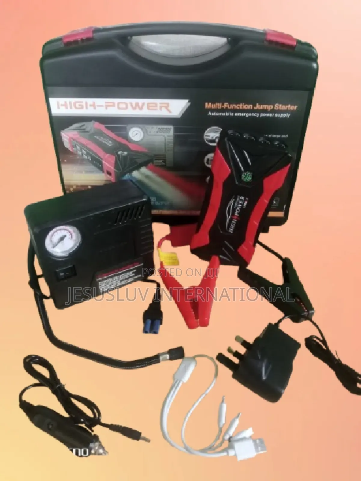 Cordless Car Jump Starter Air Tire Compressor Pump 12v/99800mah