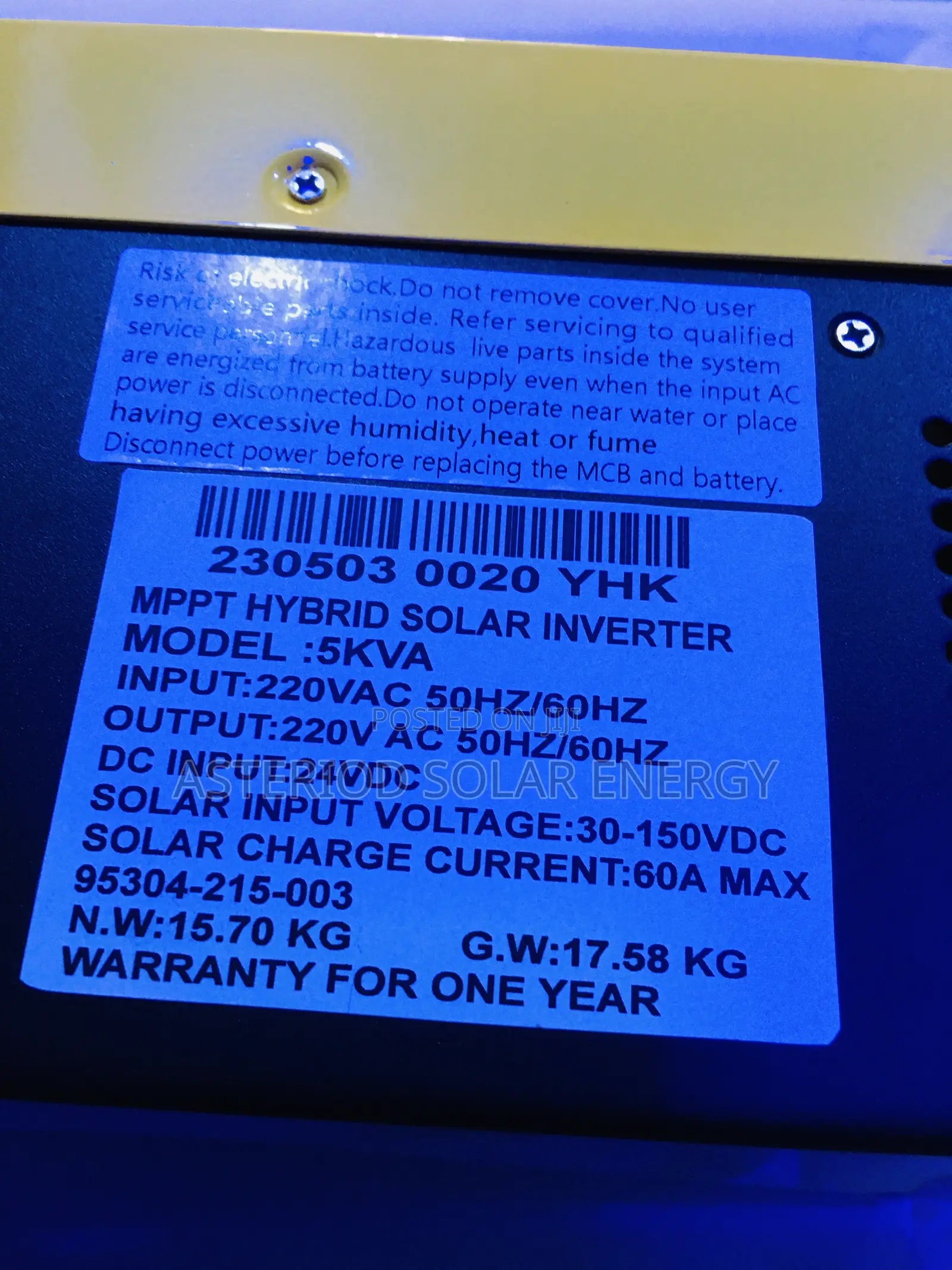 Originally Yohako 5kva 24v Hybrid Solar Inverter