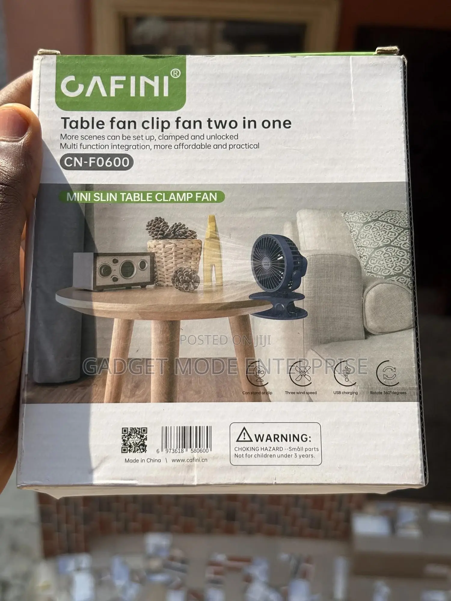 Cafini Cn-F0600 Mini Slim Table Clamp Affordable Fan