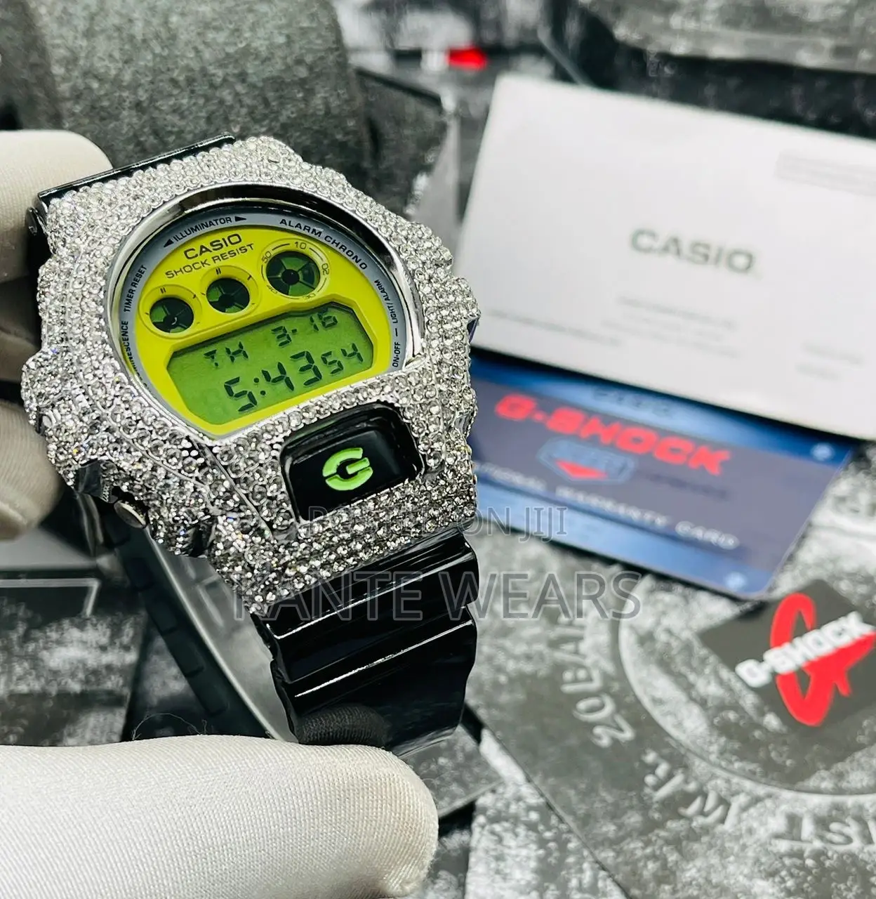*Quality Grade Stone Dw-6900bb Gshock Wristwatch