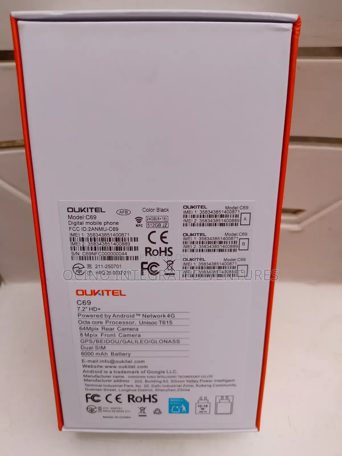 New Oukitel C62 Pro 256 GB Black