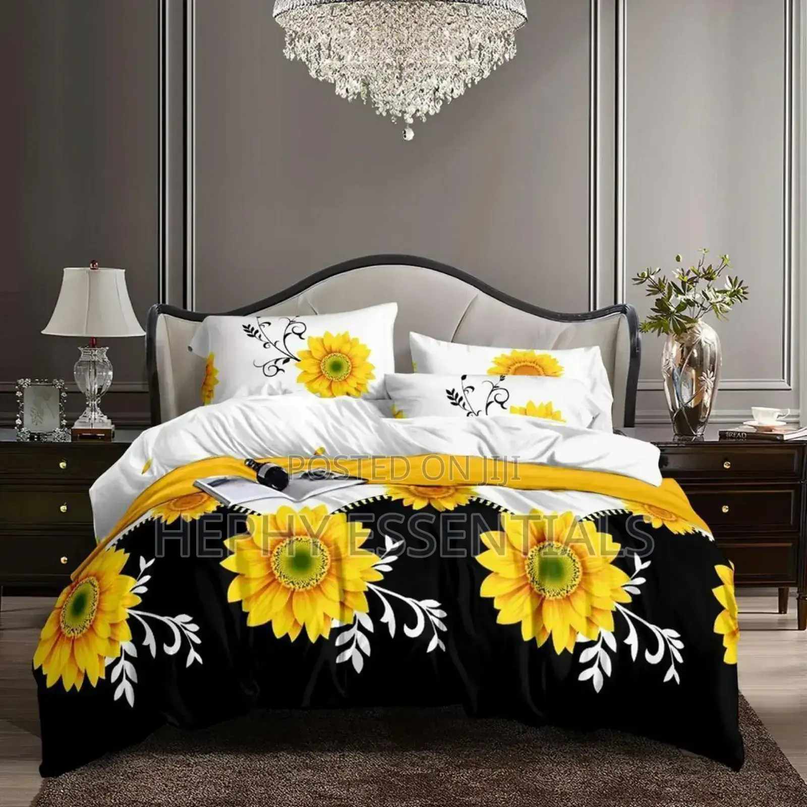 Flower Bedsheets and Pillowcase With Duvet Set