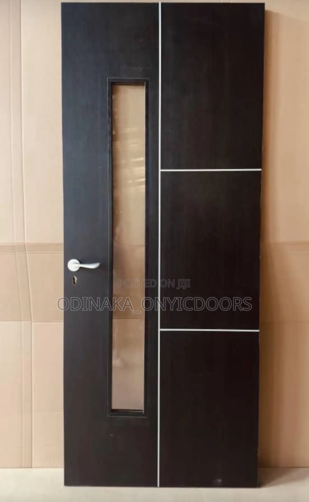 7ft By 3ft Hdf Wooden Door With Glass New Design