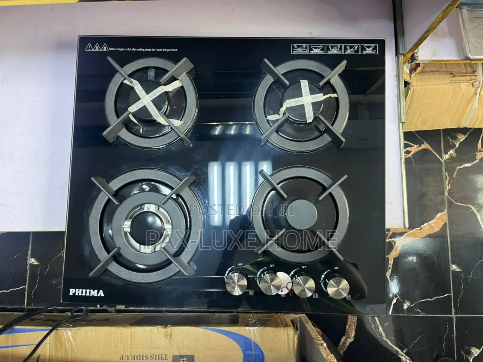 4 Burner Glass Burner Hob