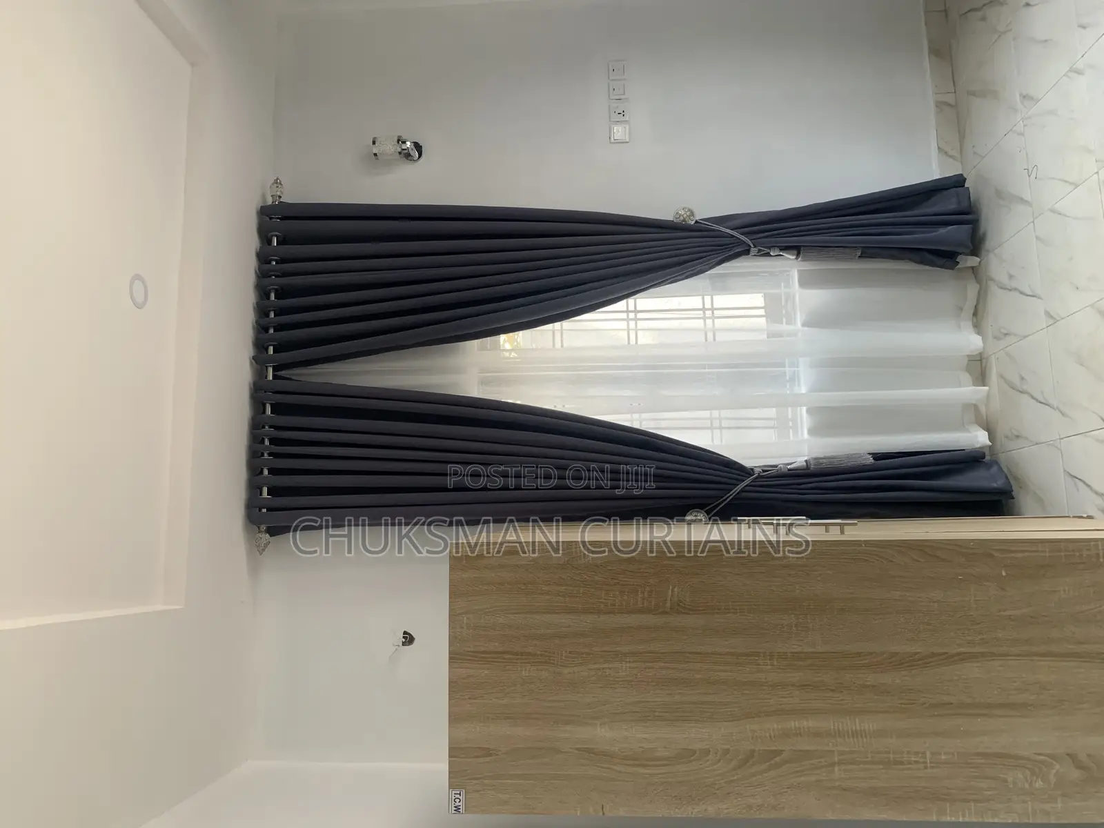 Gray Thick Curtain