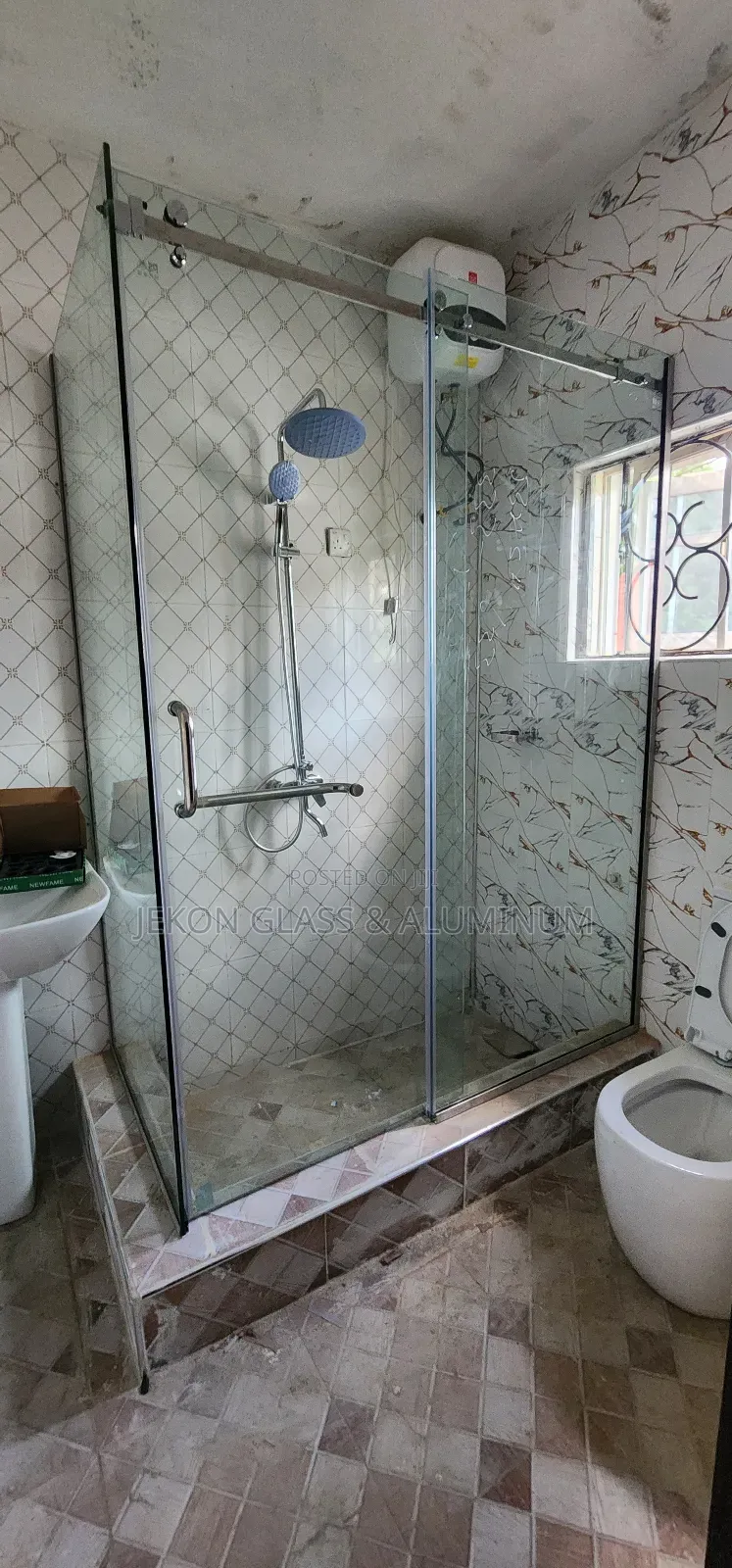 Shower Cubicle With Tempered Plain Glass
