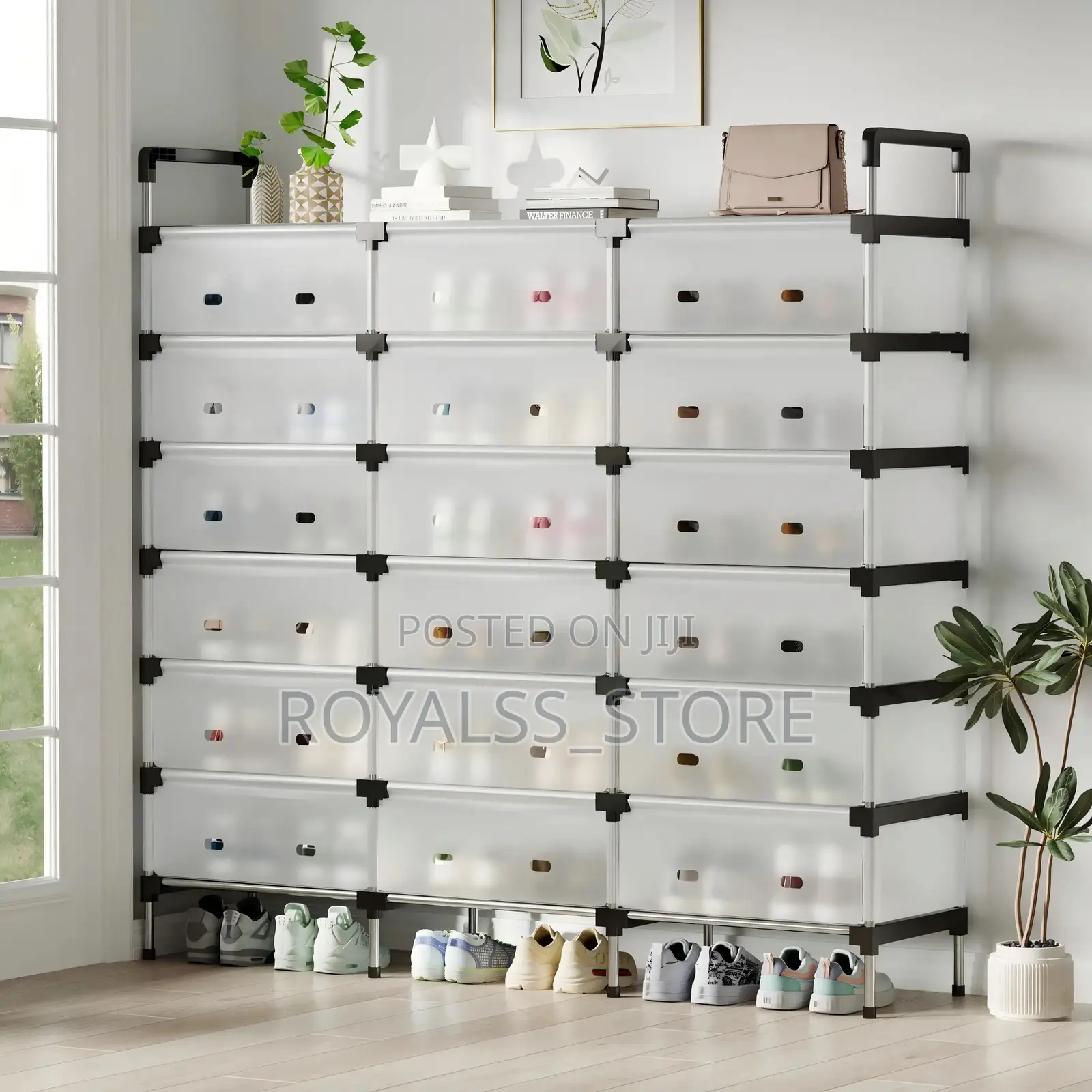 3 Row 7-Layer Large Capacity Dustproof Shoe Rack