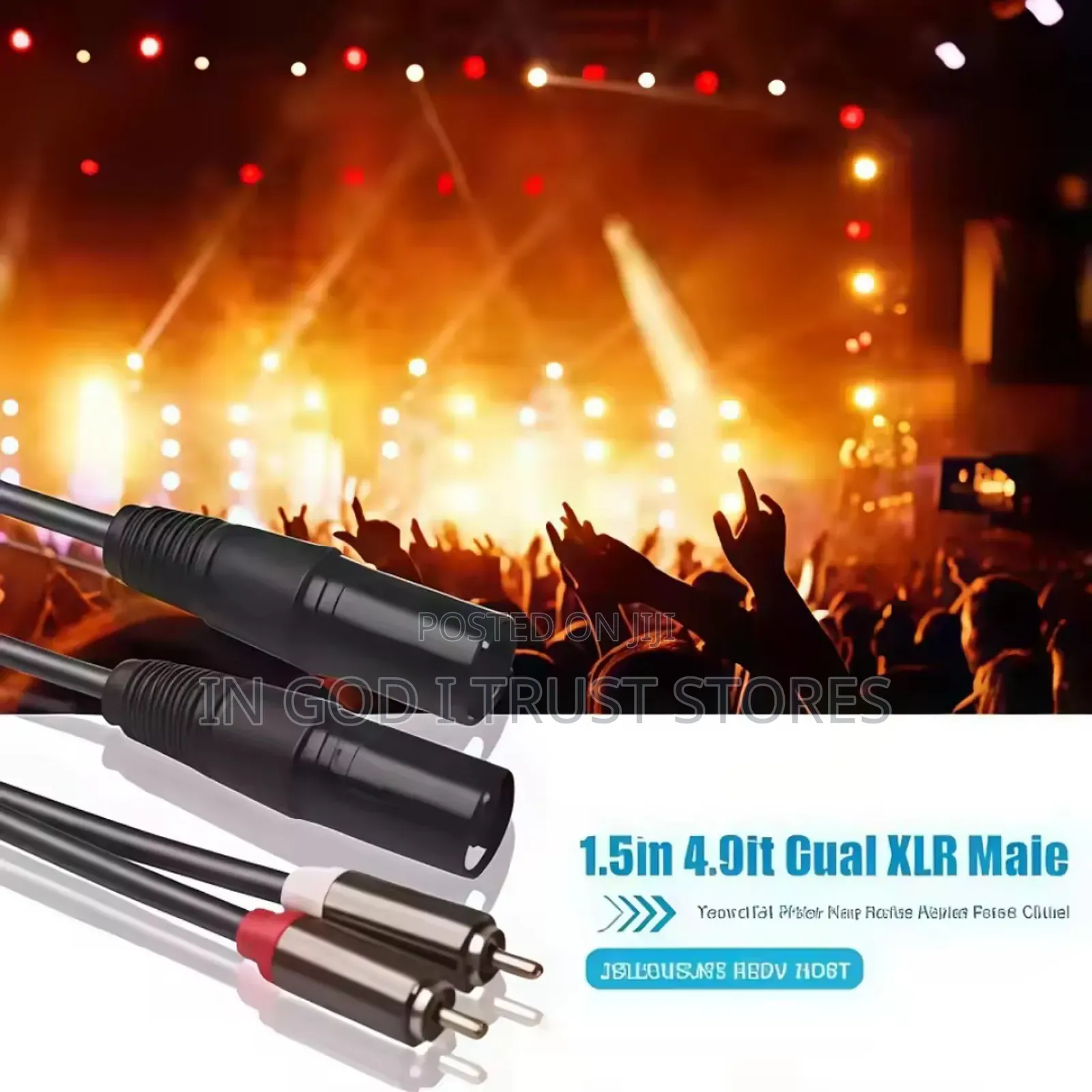 2rca to Dual XLR (Male/Female) Shielded Audio Cable | 1.5m