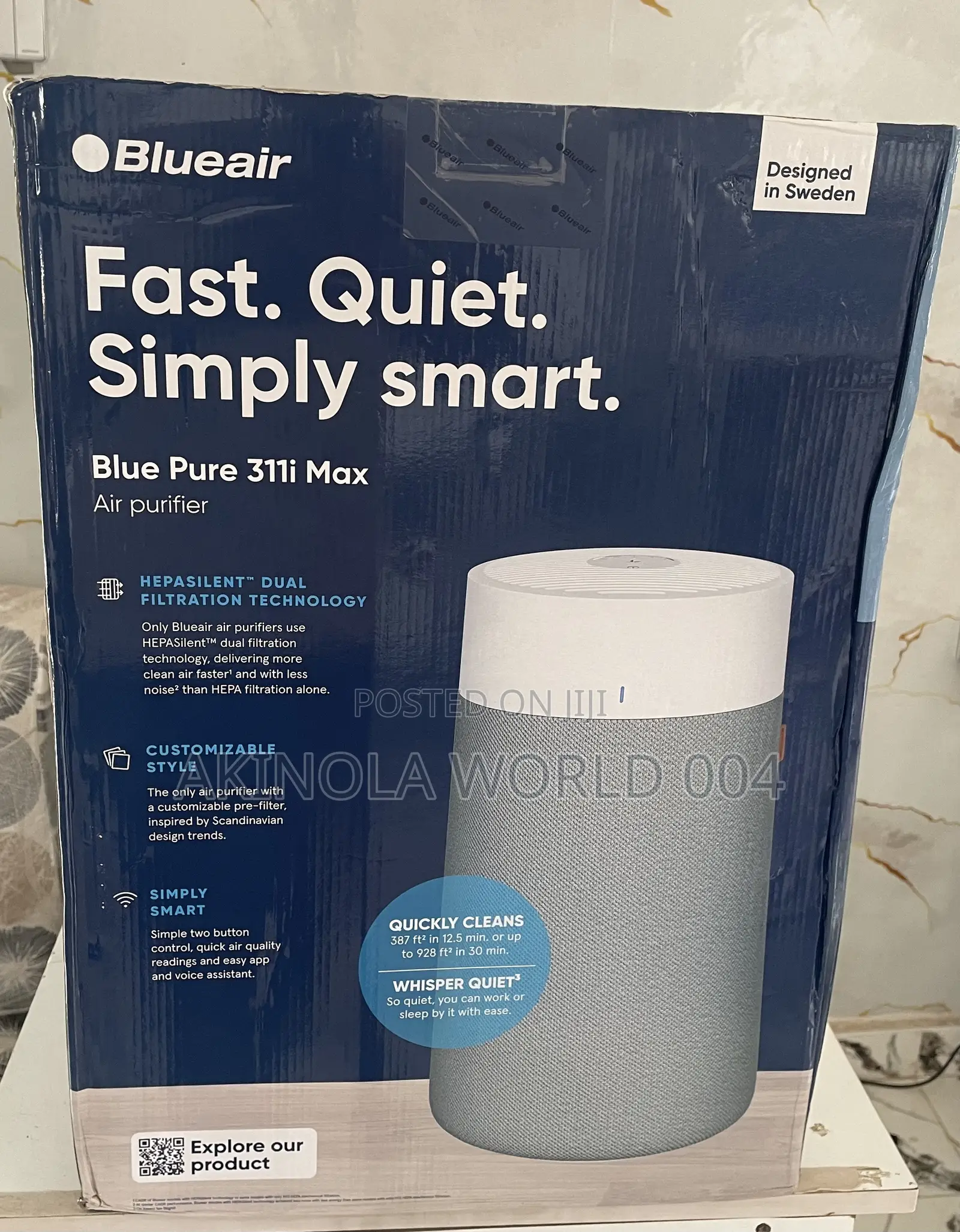 Brand New Sealed Blue Pure 311i Max Air Purifiers