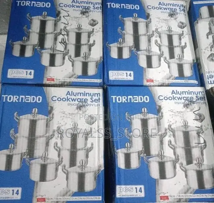 7in1 Quality Aluminium Stock Cookware Set - Tornado Pot