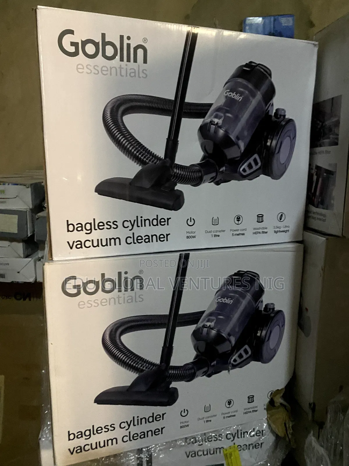 Goblin Essential Bagless Cylinder Corded Vacuum Cleaner. 800watts.