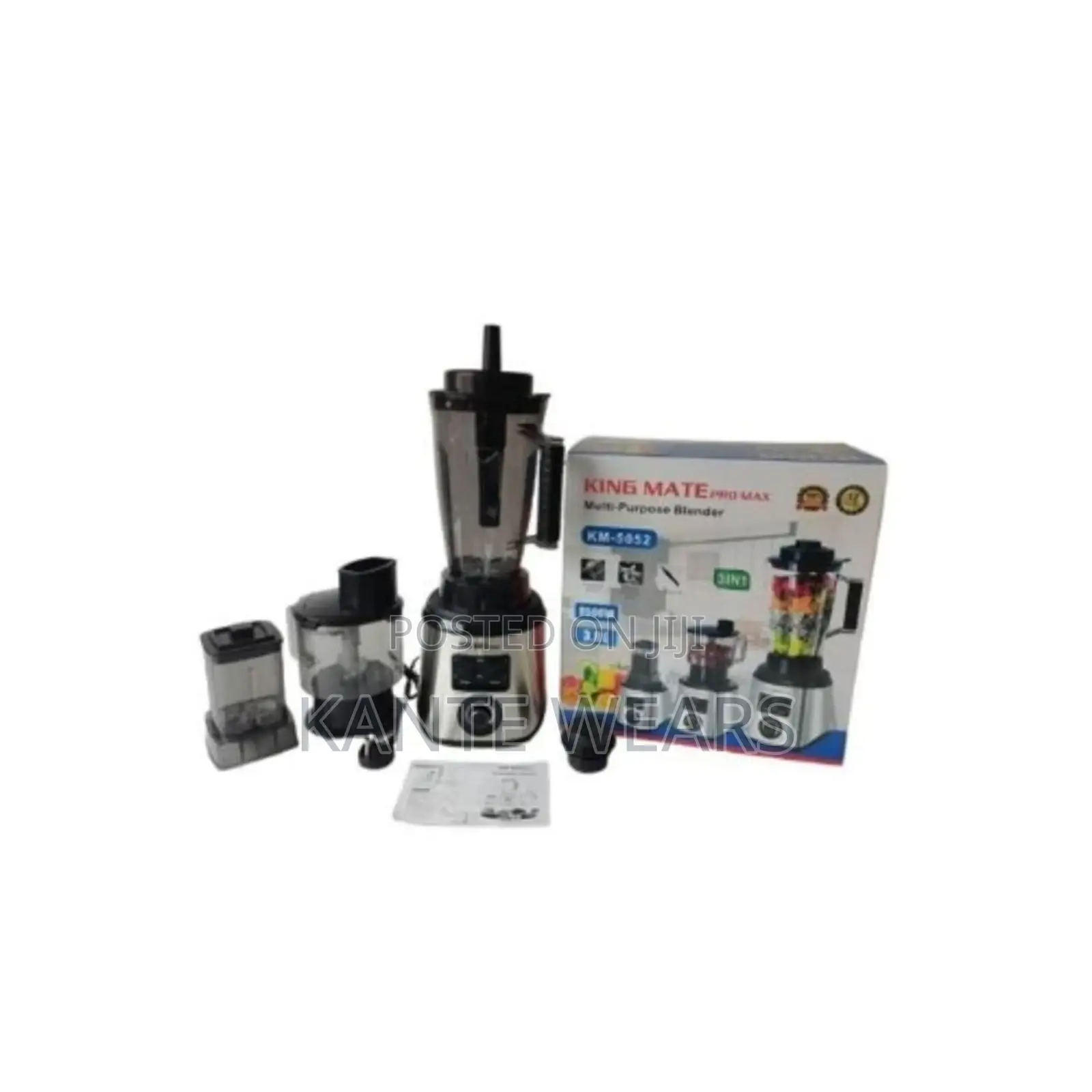 King Mate Pro Max 3 in 1 High Power Multi-Purpose Blender and Juicer