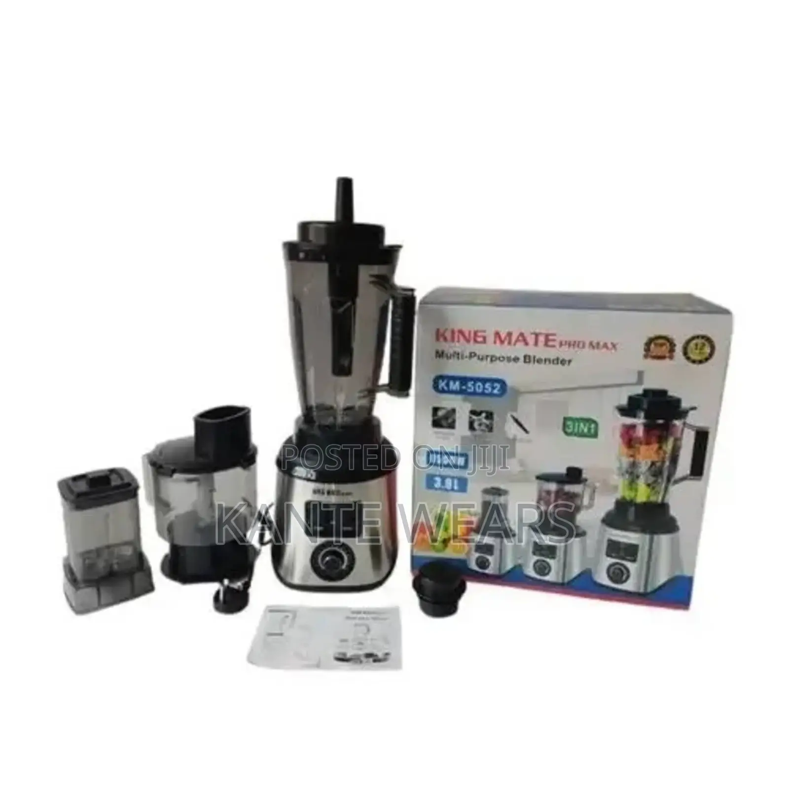 King Mate Pro Max 3 in 1 High Power Multi-Purpose Blender and Juicer
