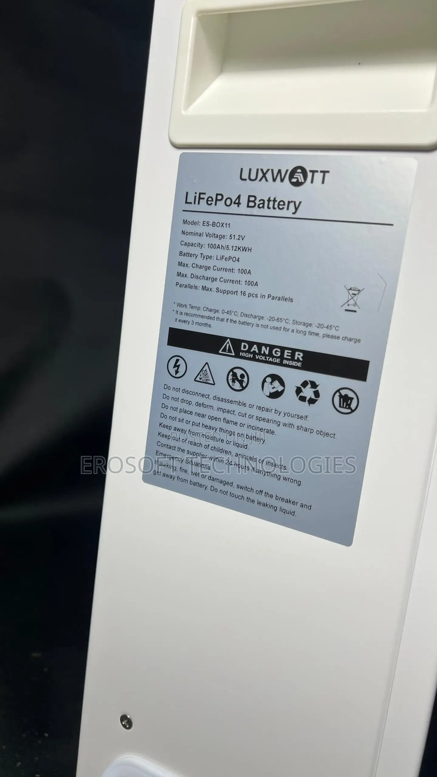 Luxwatt 5.12kwh 48v Lithium Battery
