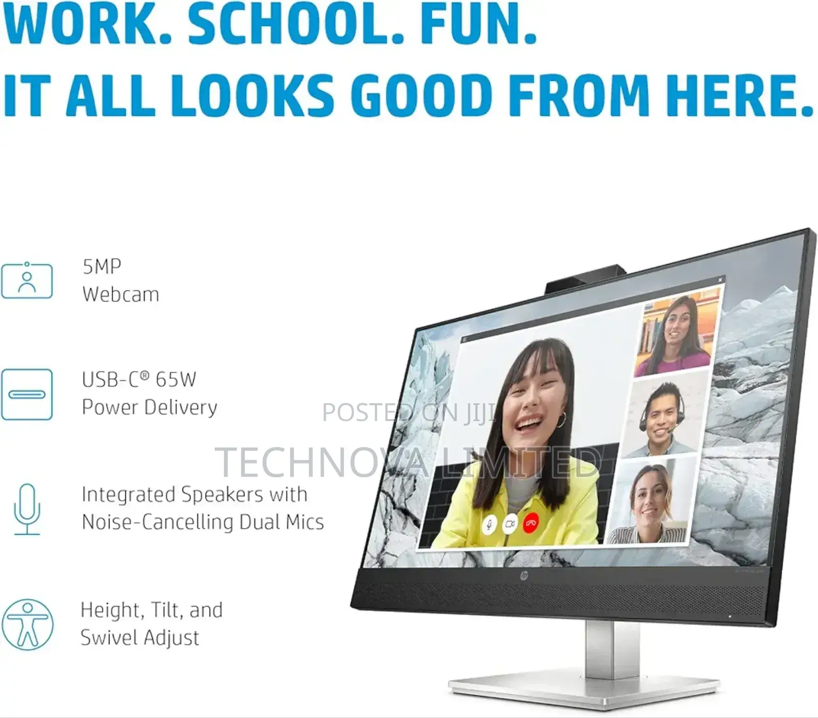 HP M24 Webcam 24 Inch Monitor, Full Hd Ips, 75hz, Hdmi Open Box