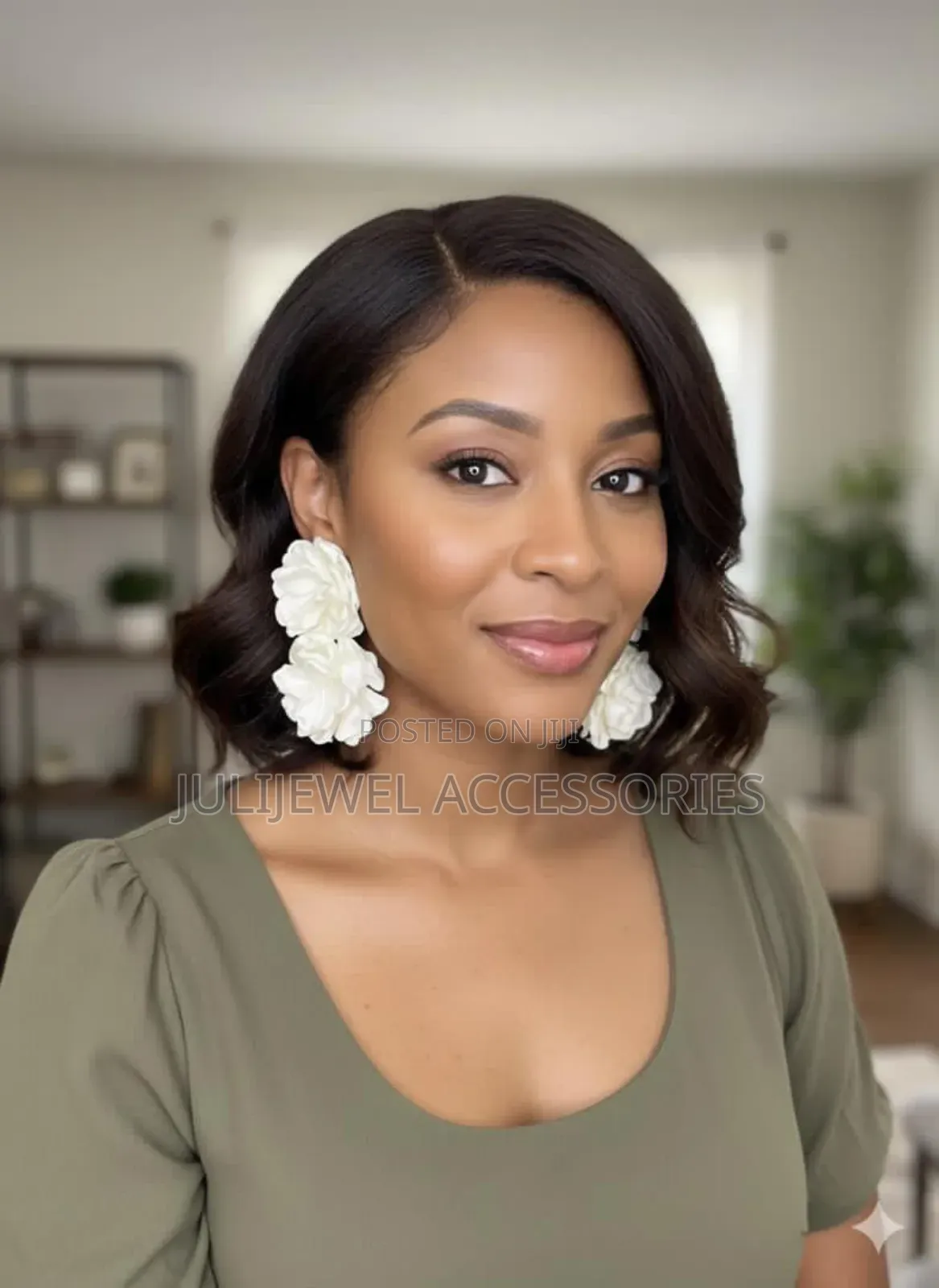 Jean With Pearl Earrings for Ladies