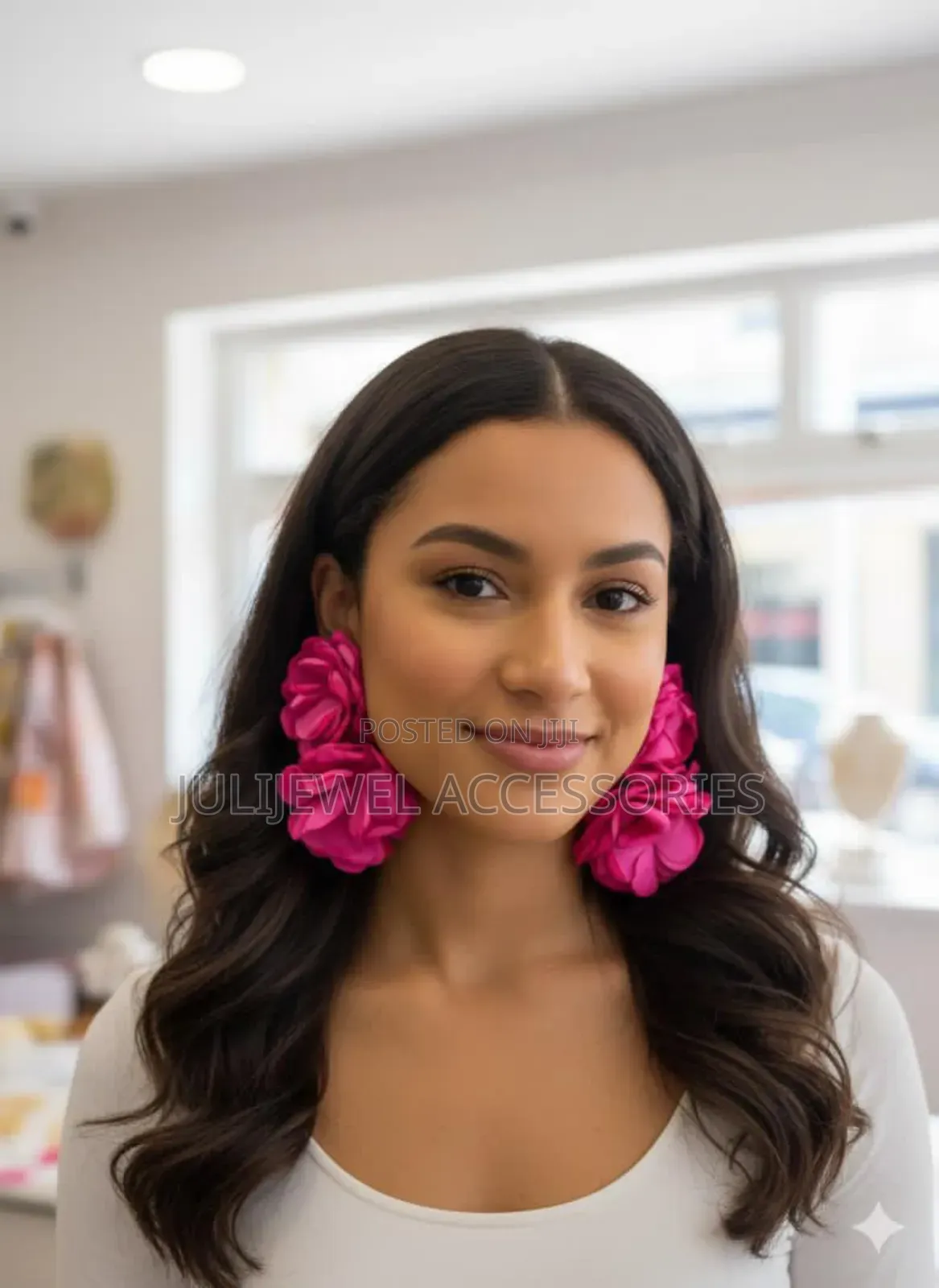Jean With Pearl Earrings for Ladies