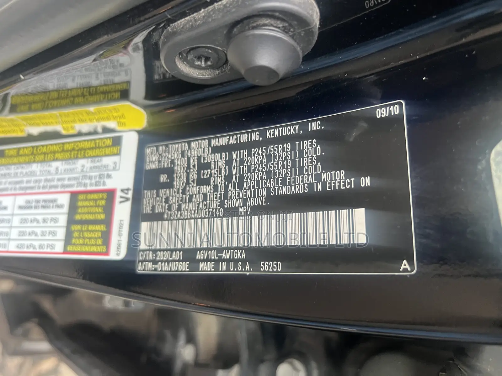 Toyota Venza AWD 2011 Black