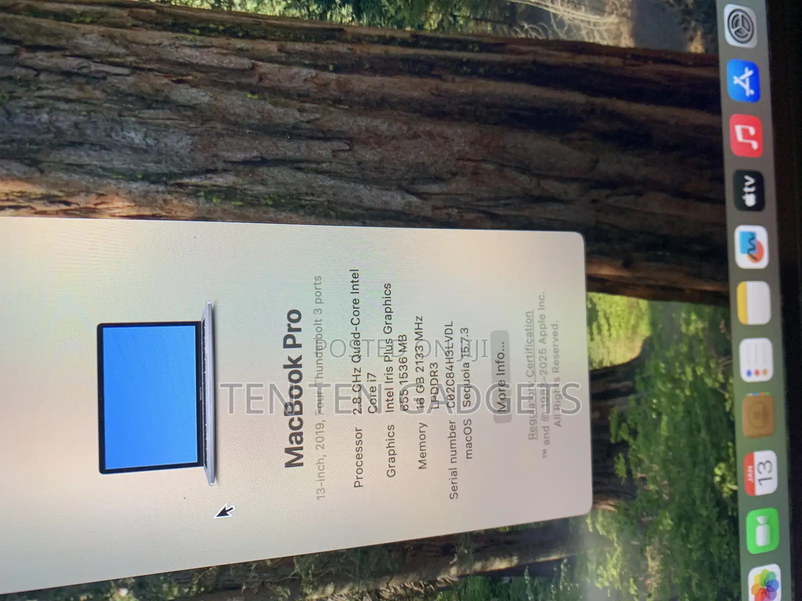 Laptop Apple MacBook Pro 2019 16GB Intel Core i7 SSD 512GB