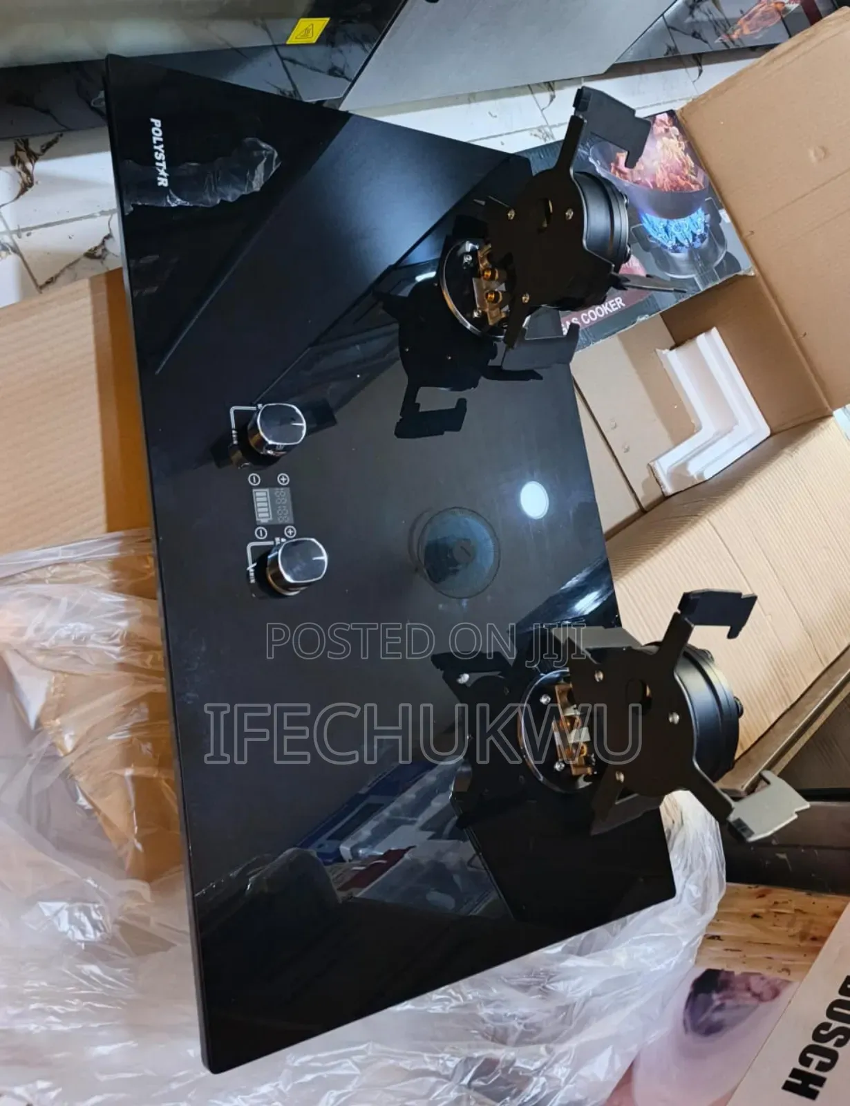 Original Polystar Inbuilt Burners Flips Up Gas Cooker Hob Led Display