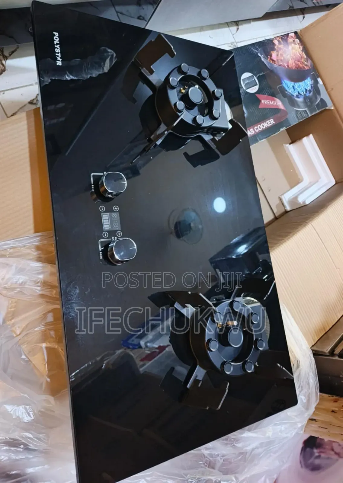 Original Quality Polystar Built-in Cabinet Flips Up Gas Cooker Hob