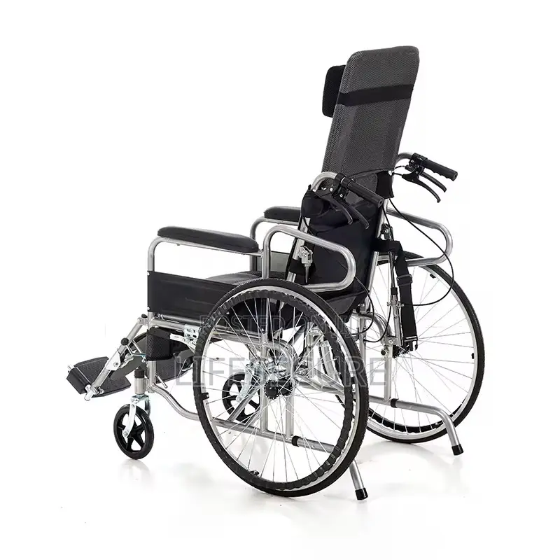 Adult Commode/Potty Reclining Wheelchair (High Backrest and Leg Rest)