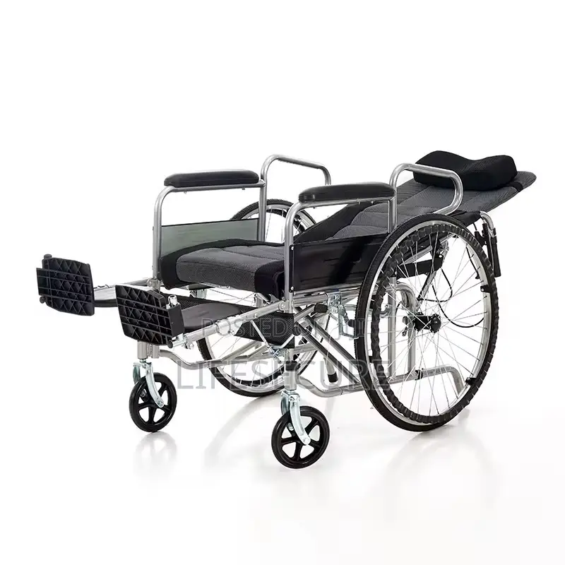 Adult Commode/Potty Reclining Wheelchair (High Backrest and Leg Rest)