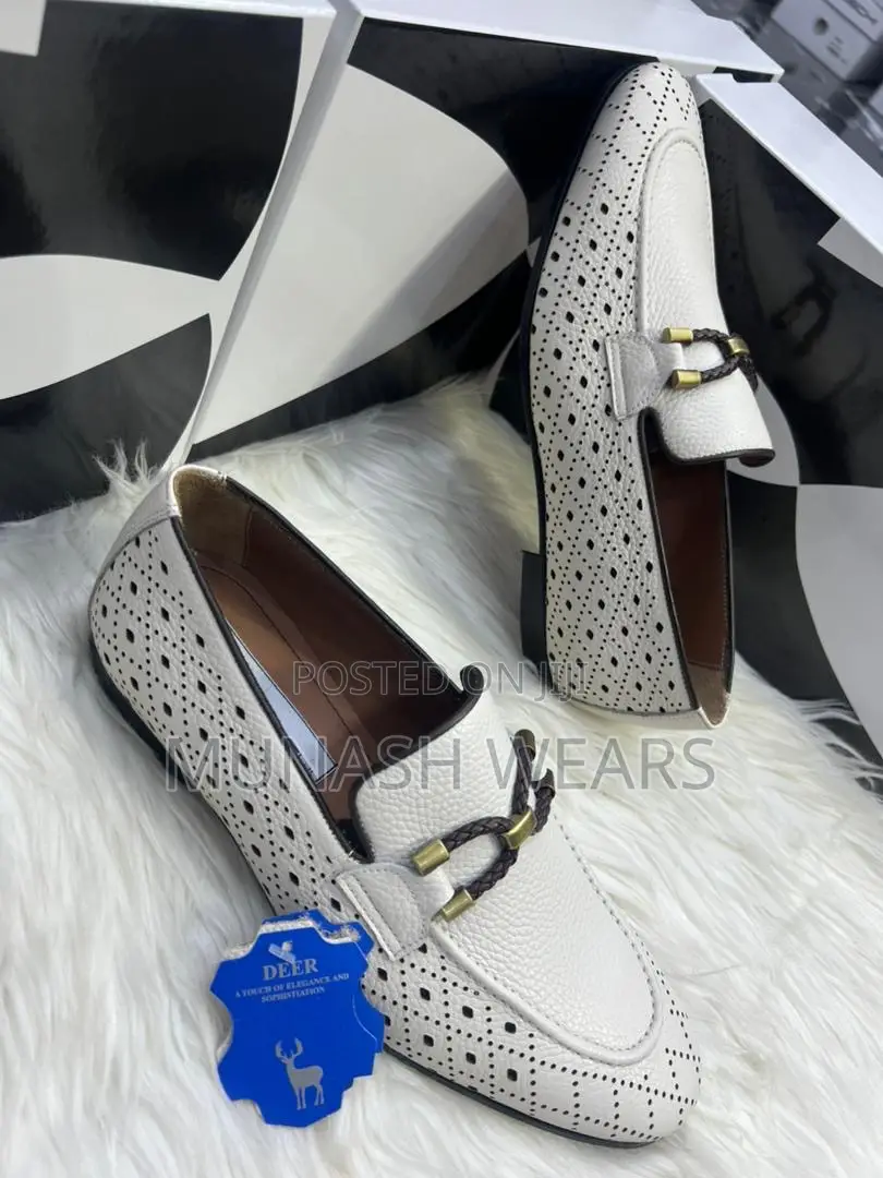 Italian Moreschi Classic Shoes For Men,White And Black