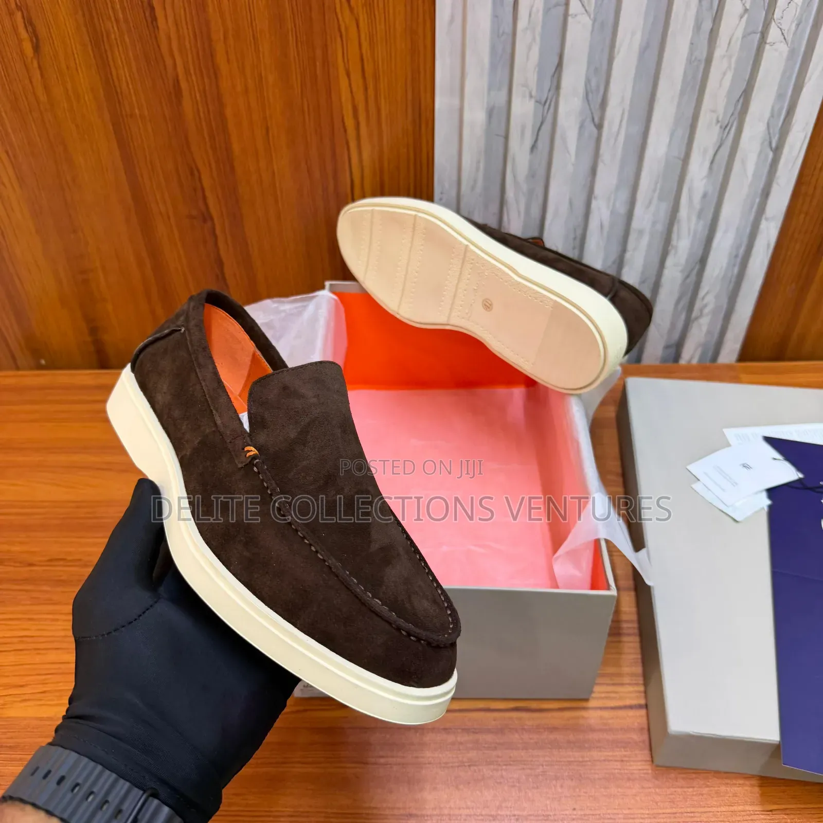 Luxury Update !!
Santoni Calf Suede Almond Toe Loafers